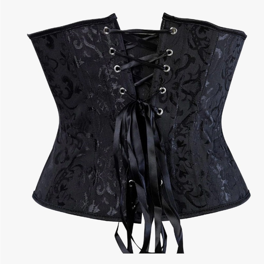 Corset Adjustable Lace Black XS-M Goth  Emo Halloween